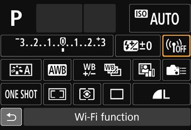 Reconnecting Reconnecting from Quick Control You can use Quick Control to reconnect to Wi-Fi functions for which connection destination settings have been registered.