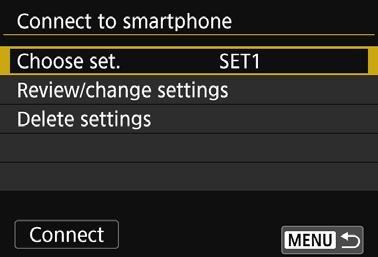 Registering Multiple Connection Settings You can register up to three connection settings for each Wi-Fi function. 1 Select [Wi-Fi function]. Set [Wi-Fi/NFC] to [Enable], then select [Wi-Fi function].
