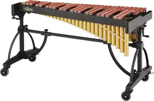 Xylophone Majestic xylophones incorporate a unique feature for easy height adjustments with strictly selected Honduran Rosewood bars, making it an excellent choice for any player.