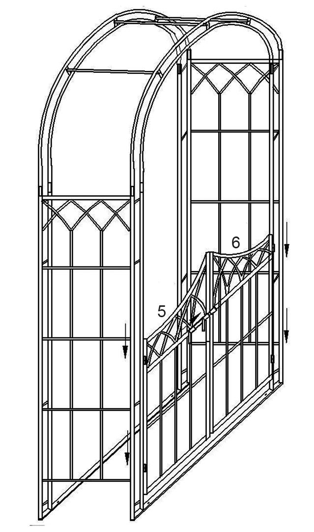 20. top horizontal crossbar as part of the lock mechanism.