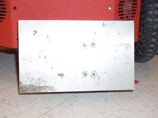 The kicking plate was fabricated with 6061 aluminum alloys and bonded to the aluminum bracket 5. The kicking plate was secured to the dual cylinders.