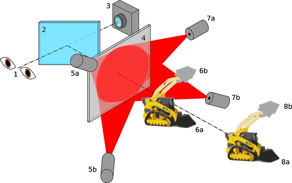 The task was to create a hologram for the measurement according to Figure 9. The hologram includes four images of a digger in two different positions.