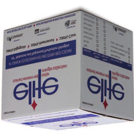Coverage Information Elite stained Western Red Cedar shingles are packaged in boxes.