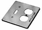 Stamped Steel and Aluminum Covers With stainless steel screws, less gasket Description Steel Aluminum For square handle tumbler or toggle