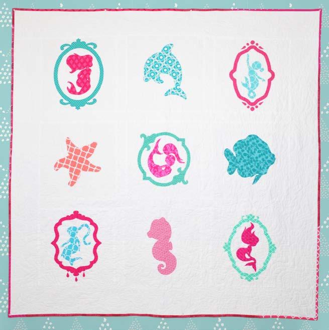 mermaid quilt This project is a simple and straightforward piece for applique lovers. I personally designed it for a coworker s daughter -- a sweet little girl who s current obsession is mermaids!