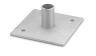 14 Base jacks I Castor I Brackets Length Width BASE PLATE Steel, hot-dip galvanised, base plate 150 x 150 with tube support ca. 60 high, directs the load fro the standards to the foundation.