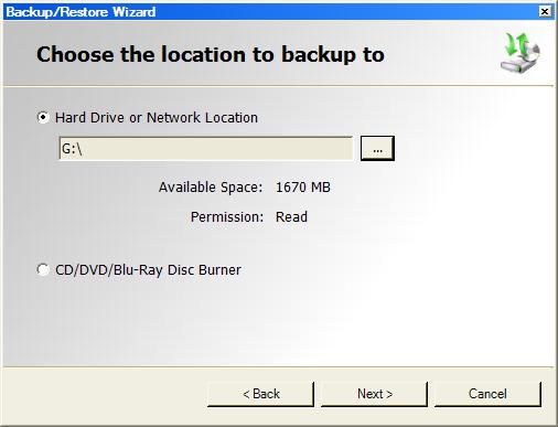 To Back up the Patient Database to a Hard Drive or Network Location 1. Select File > Backup and Restore to open the Backup/Restore Wizard. 2. In the Backup/Restore Wizard Welcome screen, click Next.