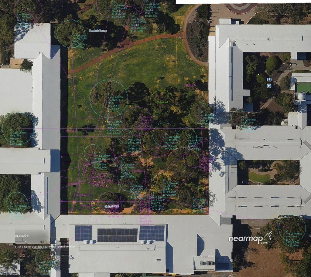 Figure 64 Aerial image of Bush Court showing
