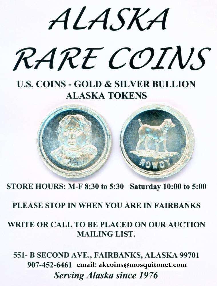 ANCHORAGE COIN CLUB OCTOBER 7 MEETING RAFFLE Tickets $5