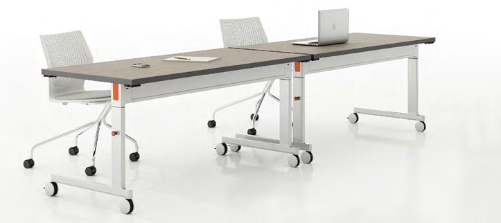 C-Leg Pixel Table This single sided table provides maximum knee clearance and is an excellent choice for classroom and open desking.