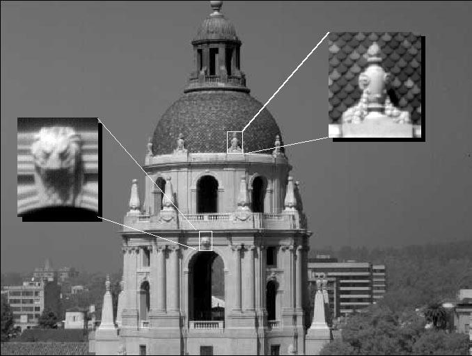 KRYMSKI et al.: A HIGH-SPEED, 240-FRAME/S, 4.1-MPIXEL CMOS SENSOR 133 TABLE I SUMMARY OF THE SENSOR CHARACTERIZATION Fig. 8. Image of Pasadena City Hall. Fig. 6. Fig. 7. Conversion gain measurements.