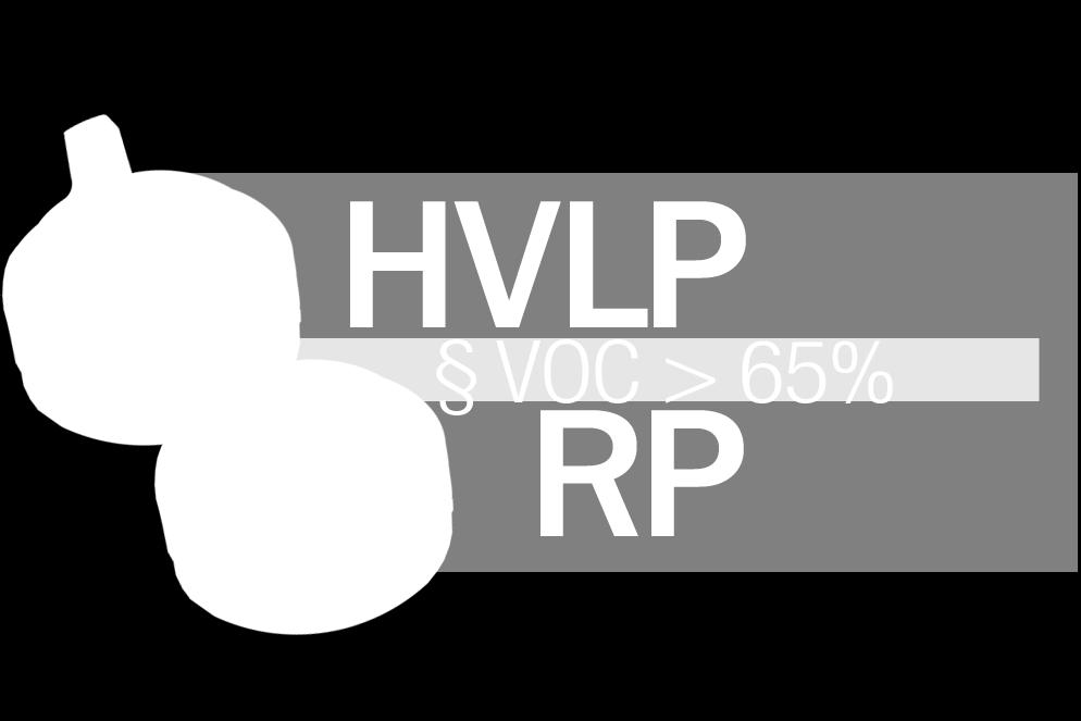 Two Ways to Achieve Perfect Results: HVLP and RP.