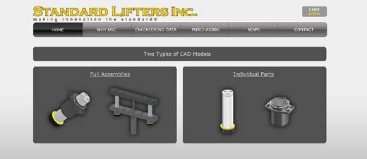 Go Online for: CAD Models 1. Go to www.standardlifters.com 2. Click on the Engineering Data Tab 3.