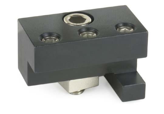 Center Height: 1/2 Overall Length: 1.5 Bore Location: Left Overall Length: 1.5 1 Hold Down PN 33906-1 POSITION GANG BLOCK MACHINABLE GANG BLOCK Machinable Gang Block for Custom Tool Holding.