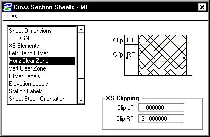 GEOPAK XS Elements Indicates the search criteria (symbology) for the data to be used as input to the sheet layout software.