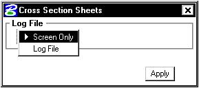 GEOPAK 15.3 Generating Sheets From the Files menu, the Run option will process all parameters that have been set in the Cross Section Sheets dialog box.