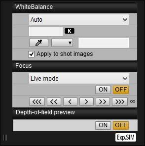 White Balance with the Live View Window You can change the white balance of an image in the [ Live View window] and register