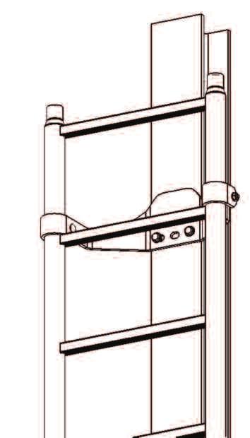 2.3.1 Wall for ladders with/without safety cage The top s may be mounted a max. 750 mm from the top edge of the building if no subsequent accessories are mounted (Point 4.4 4.7). 2.3.2 Wall for ladders with fall protection The top s may be mounted a max.