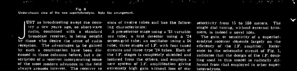 Additional features are the use of the 56 as a second detector; three stages of resistance -coupled audio amplification, using two type 56's and