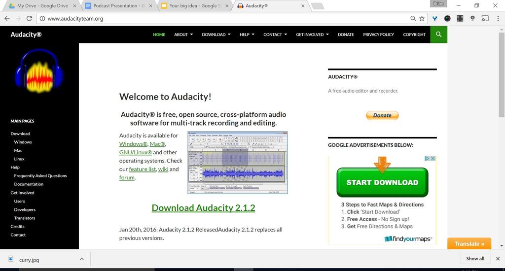 Software Audacity is a very popular and free recording and