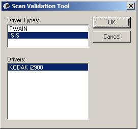 Starting the Scan Validation Tool NOTE: The Scan Validation Tool is provided by Kodak and
