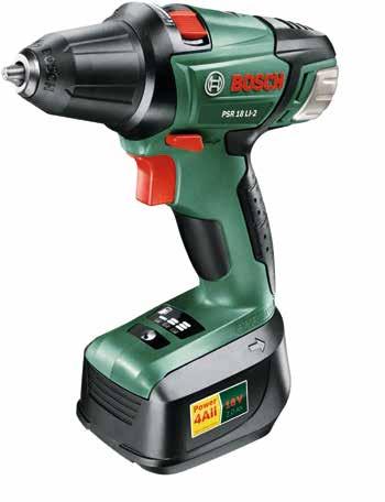 14 Bosch Power Tools for DIY Cordless drill/drivers Power and endurance in your hands.