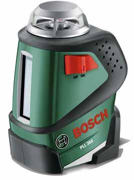 76 Bosch Power Tools for DIY 360 line laser Totally easy. Totally straight. Level all-around. Levelling on all four walls has never been this easy.