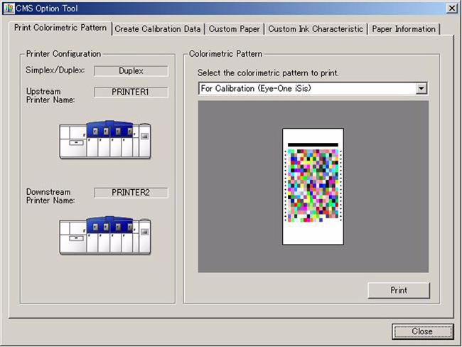 Xerox 490/980 Color Continuous Feed Printing System CMS Option Tool CMS Option tool tab menus The following tabs are located on the CMS Option Tool window.