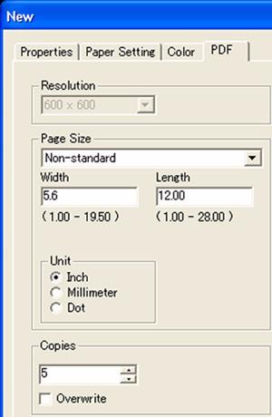 Xerox 490/980 Color Continuous Feed Printing System Color Calibration Process for v1.1.6 Software 32. Select the [PDF] tab. 33. In the Page Size drop-down menu, select [Non-standard].