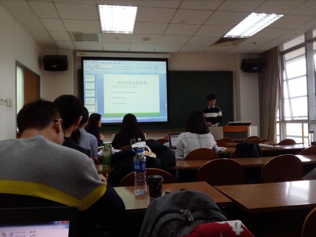 She invited me to join graduate level class Theories and Methods in Comparative Politics hosted by her. I tried my best to participate three lectures of it from middle of March to beginning of April.