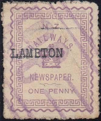 The Railway Charges-type Station overprints At least 14 stations used the stamps with