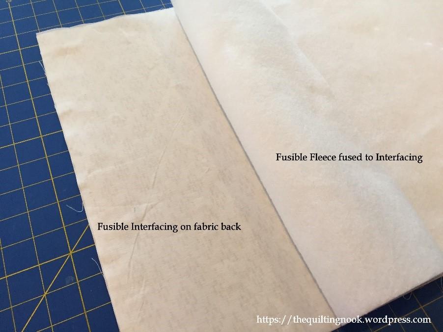 Fuse the interfacing to the front and back pieces.