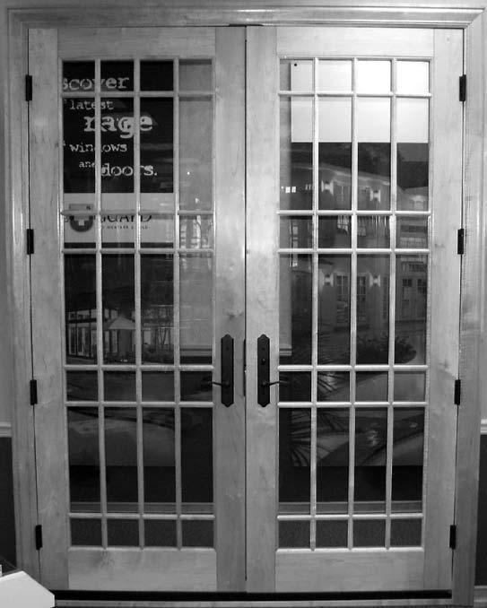 Hinged Patio Door Standardized Installation Instructions Aluminum Clad, Vinyl Clad, Fiberglass Clad, and Units With Wood Exterior Casings Structure With Weather Resistant Barrier Applied Before Door