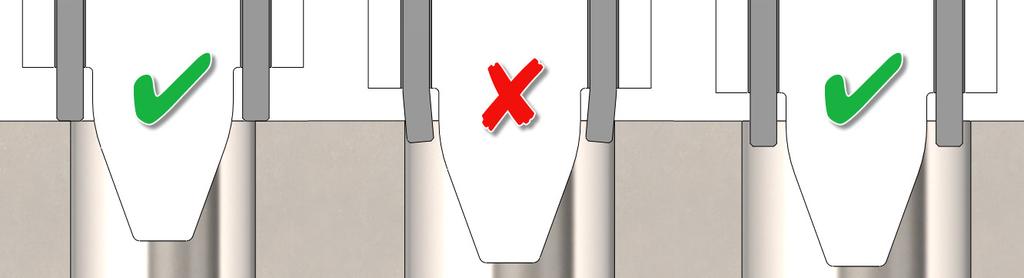 Clearance minimizes the forces subjected on the Pilot and tooling during a Mis-hit situation. The hole below the pilot allows the material to extrude, rather than creating a pinch trim situation.