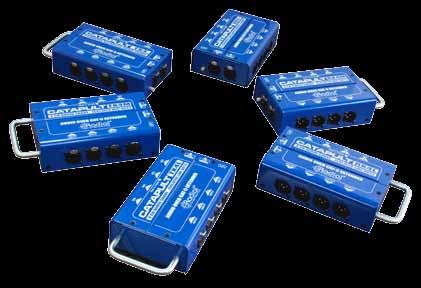 Six models available There are six models available with three input and three output modules. Input modules have four XLR female inputs and four XLR male thru-puts.