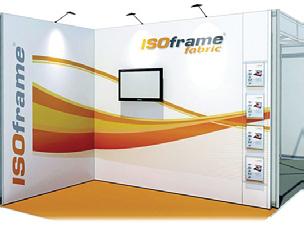 ISOframe Fabric Tradeshow The kits include aluminium profile lengths, which are joined together with our unique FastClamp connector to build the frame.