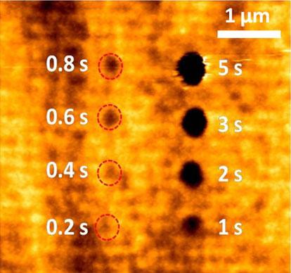 Optical nanolithography with k/15 resolution sensitivity of phase gapping is found to be smaller than 0.5 nm based on our signal detection system.