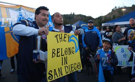 San Diego Stadium Assessment San Diego Stadium Assessment The Chargers are supported by a fiercely loyal fan base, and the team has an organic reach that is easy to see, especially on gamedays.