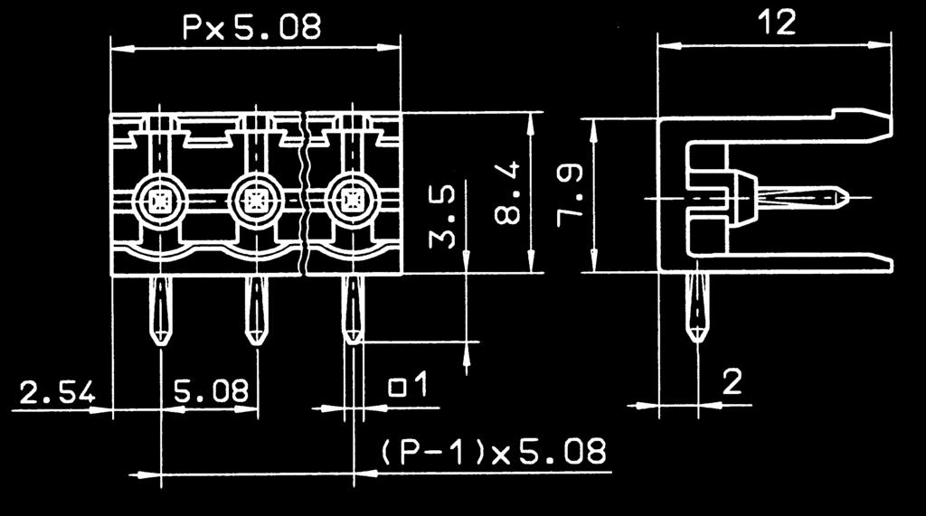 P.C. board plug-in connectors Header STL 9/ /5,08-V vertical CONTA-CON STL 9/ /5,08-H horizontal 5,08 mm Rating Coding 5,08 1, 0 V 0 V 15 A A (T) 4,00 kv 3 - C / +105 C (Ral ) 2 1.1 3 1.1 4 115.