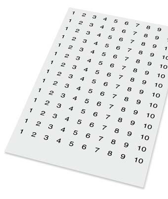 Marking Card BK BK 5,08/2,8 CONTA-CON BK 5,00/3,8 Component parts Marking Card, non printed, free spacing, including /14 prepunched marking strips.