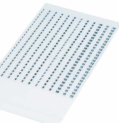Marking Card BK BK 7,/3,8 BK 7,62/3,80 Component parts Marking Card, non printed, free spacing, including prepunched marking strips.