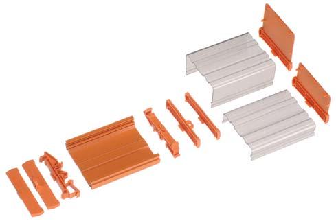 CONTA-CON Rail mouting system RS-SP Shaped extrusion profiles can be used as basis plates for printed circuit boards.