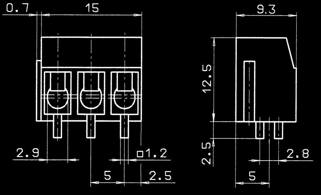CONTA-CON Terminals PK 104/ /5,00-V vertical 5,00 mm Rating Marking Wire-protection 5,00 7,00 2,00 x 2,80 4,00 0 V 0 V 15 A A (T) - 4,00 2,00 kv 0,80 Nm/M3 - C / +105 C Zn stainless steel dark grey