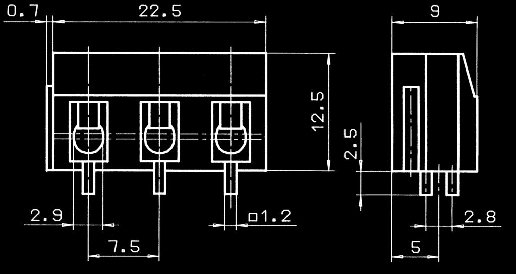 Terminals PK 114/ /7,-V vertical PK 0/ /10,00-V vertical 7, mm 10,00 mm Rating Wire-protection 7, 7,00 2,00 x 2,80 4,00 0 V 0 V 15 A A (T) - 4,00 3,00 kv 0,80 Nm/M3 - C / +105 C Zn stainless steel
