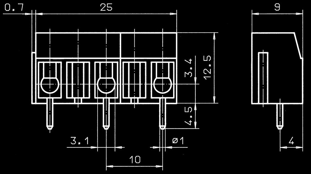 Terminals PK / /10,00-V vertical PK / /10,00-H horizontal 10,00 mm Rating Wire-protection 10,00 7,00 1, 0 V 0 V 15 A A (T) -14 3,00 kv 0, Nm/M3 - C / +105 C Zn stainless steel dark