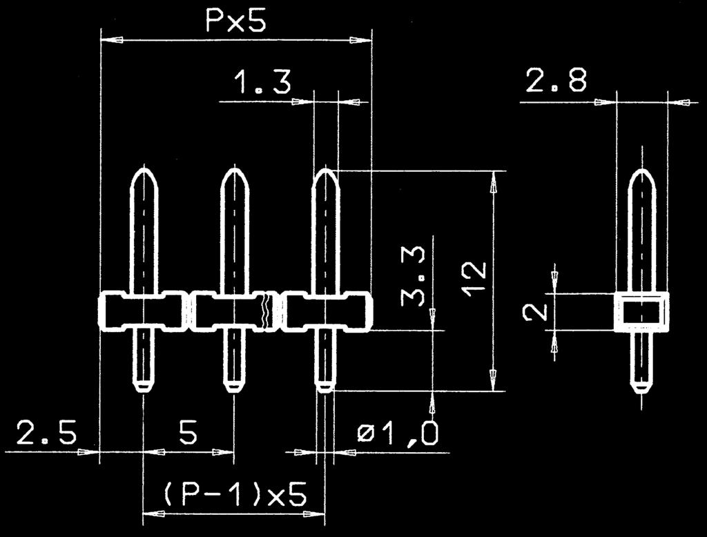 P.C. board plug-in connectors Header STL 0/ /5,00-V vertical CONTA-CON STL 2/ /5,00-V vertical 5,00 mm Rating 5,00 0 V 0 V 10 A 10 A (T55) 4,00 kv 3 - C / +105 C Zn black (Ral 9011) 2 114.4 3 114.