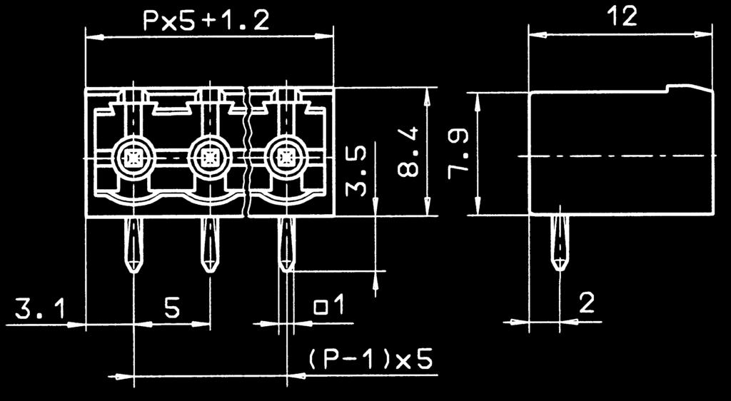 P.C. board plug-in connectors Header STL 9/ /5,00-V-G vertical STL 9/ /5,00-H-G horizontal 5,00 mm Rating 5,00 1, 0 V 0 V 15 A A (T) 4,00 kv 3 - C / +105 C (Ral ) 2 107.1 3 108.1 4 109.1 5 110.