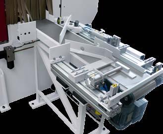 Powered roller conveyor Smooth evacuation and transport of cut pieces (medium and long) The pieces