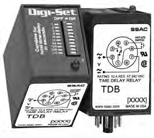 The TDB Series features DIP switch selectable time delays ranging from 0.1-10,230 seconds in three ranges. The TDB Series is the product of choice for custom control panel and OEM designers.