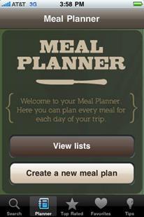 meal. This is the first application that allows users to plan meals for an entire camping trip.